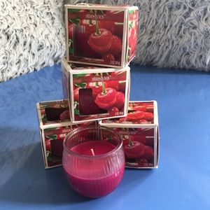 Star Lytes candles -fresh cherries scent -set of 5